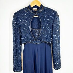 Vintage Judith Ann Silk Beaded Dress